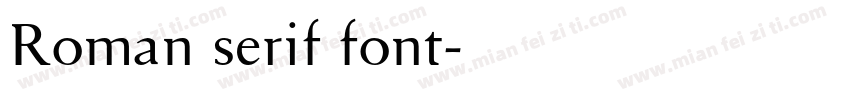 Roman serif font字体转换